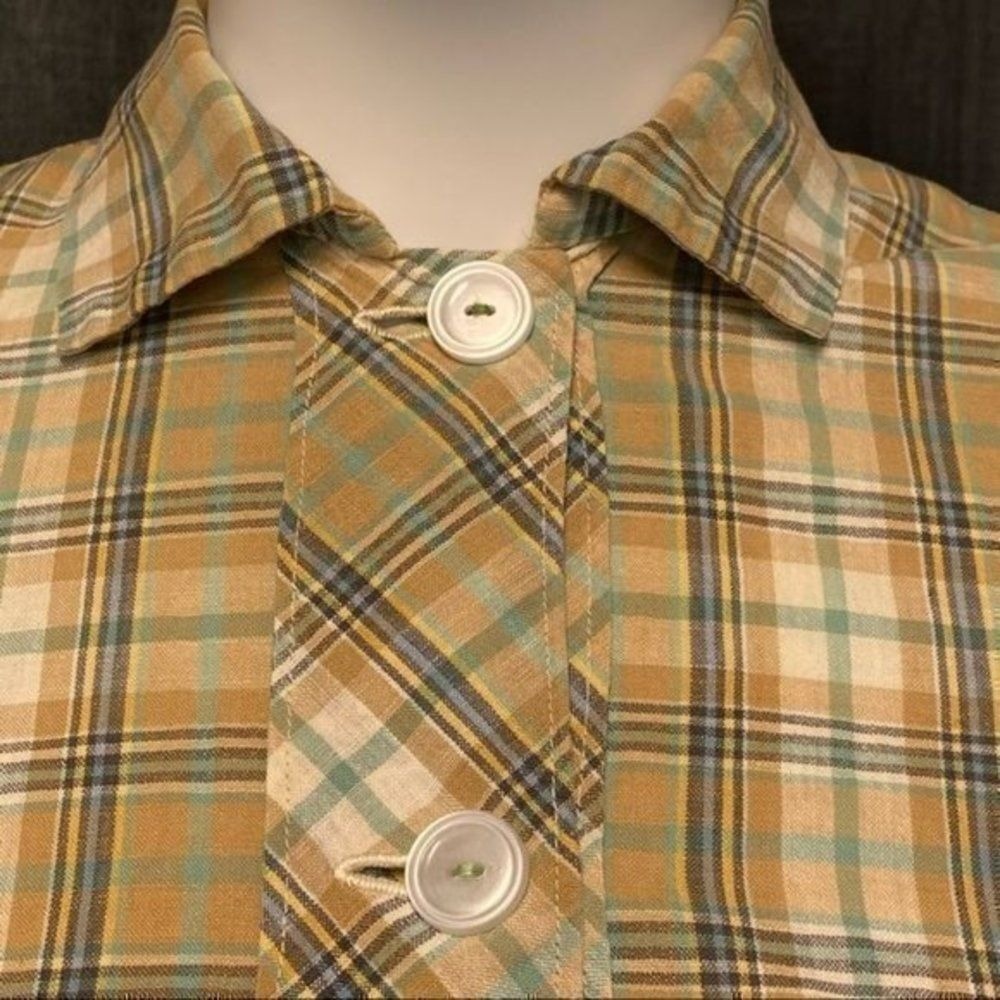 1940s Vintage cotton plaid‎ dress - Picture 4 of 8